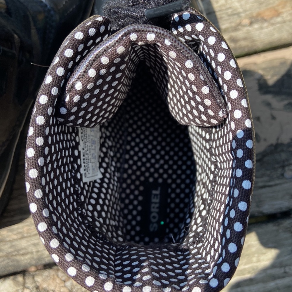 Sorel Tivoli Rain Boots Women’s Sz 8 Blk/Brwn Gently Used-Nice Ready For Fall! - Picture 11 of 17